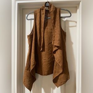 Kinnucans Brown Faux Seude Vest